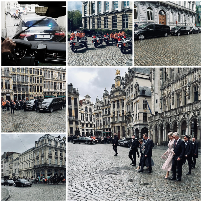 Grand Duke of Luxembourg on a state visit to Belgium